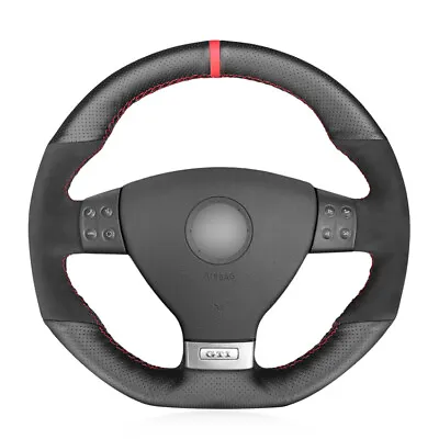 Car Steering Wheel Cover For VW Golf 5 Mk5 GTI R32 Passat R GT JETTA Scirocco • $34.29