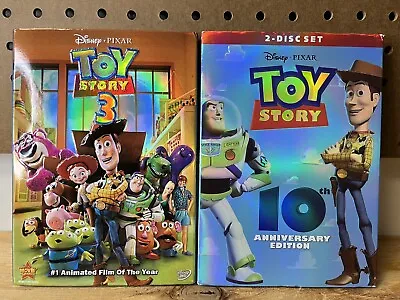 $11.99 • Buy Toy Story (DVD, 2005, 2-Disc Set) W/ Slipcase + Toy Story 3 W/ Slipcase