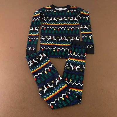 Hanna Andersson Kids Size 10 Black Holiday Fair Isle 2 Piece Pajama Set New • $21.46