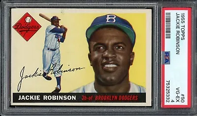 1955 Topps Baseball #50 Jackie Robinson PSA 4 • $700