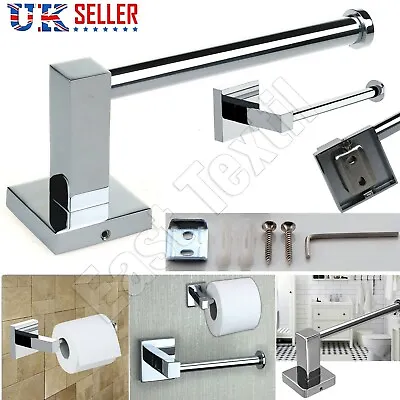 £6.65 • Buy Wall Mounted Toilet Roll Holder Chrome Round Paper Tissue Stand Bathroom Storage