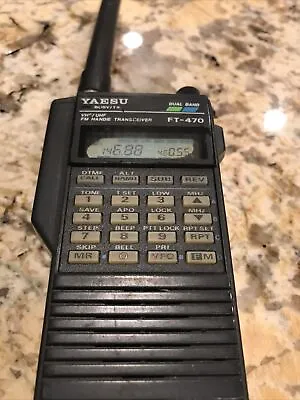 Yaesu FT-470 Dual Band VHF/UHF Handie Transciever  • $150