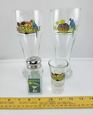 Jimmy Buffett Margaritaville Beer Glasses-Shotglass-Lost Shaker Of Salt • $49.85