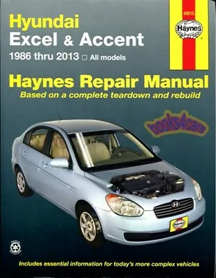 Hyundai Accent Excel Shop Manual Service Repair Haynes Book Chilton • $33.95