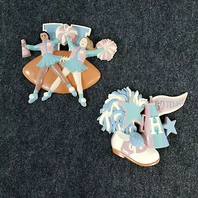 Cheerleaders Wall SET  Burwood Decor 2 PC Vintage ESTATE Hanging  • $10.80