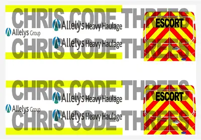 Code 3 Adhesive Vinyl Decals 1/43 1/50 - Allelys Heavy Haulage - Transit Jumbo • £9