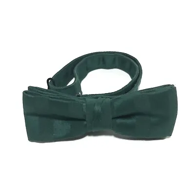 Vintage Bow Tie Men Pre Tied L&M Fashions Green Wedding Prom Adjustable USA Made • $3.97