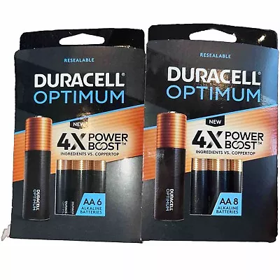 Duracell Optimum 4X PowerBoost Alkaline AA Non-Rechargeable Batteries 1.5V 14 Pk • $24.99