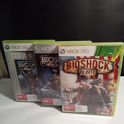 Bioshock Collection (3× X-box 360 Games) (pal) (like New) (unsealed) • $29.99