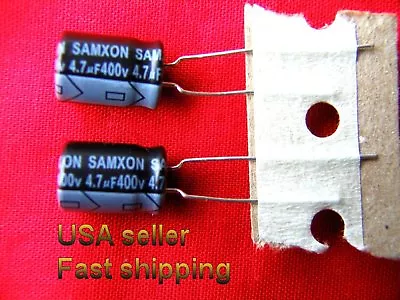 4 Pcs   -   4.7uf 400v   Radial Aluminum Electrolytic Capacitors • $2.20