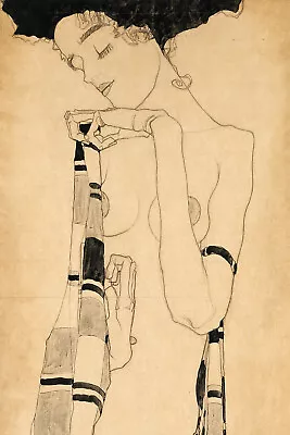 Egon Schiele - Standing Girl (1907) Photo Poster Painting Art Print • £7.95