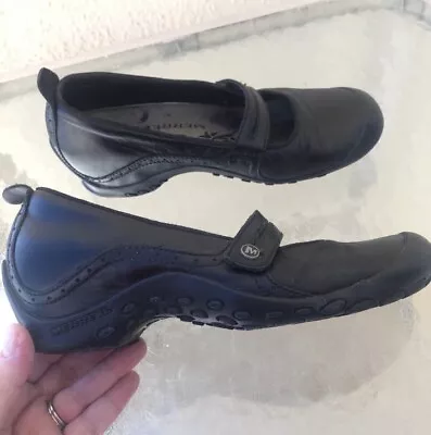Merrell Women's Plaza Bandeau Black Leather Shoes Size 8 • $35