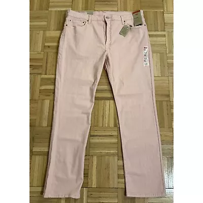 New Levi's 511 Slim Pants Jeans Mens 40x32 Solid Pink Casual Preppy • $29.95
