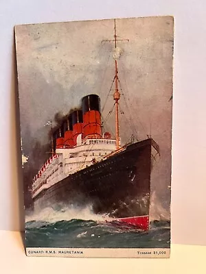 Antique Postcard. RMS Mauretania Ship Cunard Lune Unused • $14.95