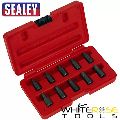 Sealey Multi Spline Screw Extractor Set Broken Stud Bolt Removal Hex Head 10pc • £19.99