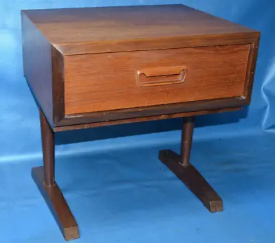 Vtg  RS  Mid Century Modern Wood Coffee Side End Table Drawer Wooden Night Stand • $325