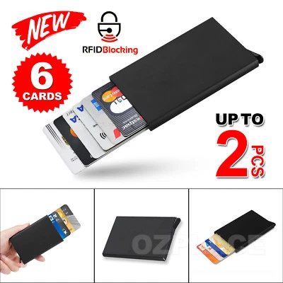 $7.95 • Buy Pop Up Wallet RFID Blocking Aluminum Slim Wallet ID Credit Card Protector AU