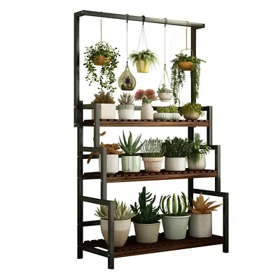 3Tier Hanging Plant Stand Rack Flower Pot Display Garden Home Decor Shelf 110Lbs • $86