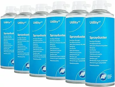 £17.88 • Buy 6 X 400ml AF SprayDuster Can Cleaner Keyboard Mouse Laptop Compressed Air Duster