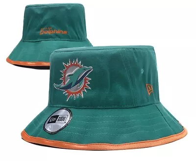 New Era Bucket Hat Drawstring NFL Football Teams Miami Dolphins US SHIP In 1 Day • $24.88