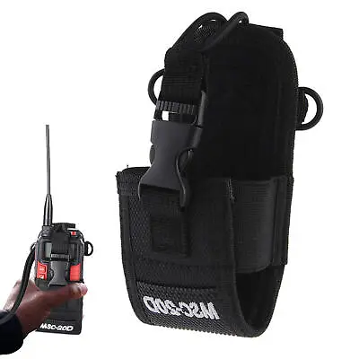 Radio Holster Universal Pouch For Walkie Talkies MSC-20D Nylon Pouch Bag Holster • £8.73