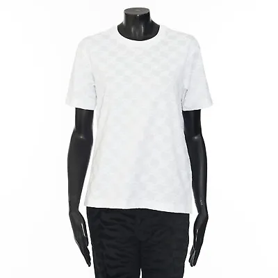 FENDI 690$ Women's FF Karligraphy Jacquard T-shirt In White Cotton • $371