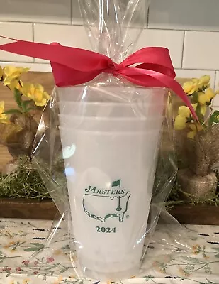 THE MASTERS AUGUSTA NATIONAL PLASTIC CUPS (SET OF 4) FROM 2024!  Scheffler Wins! • $25
