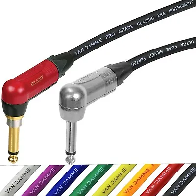 £30.12 • Buy Van Damme Guitar Lead Neutrik 1/4  Right Angle To Silent Right Angle Jack Plug