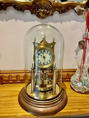 1900 Deep Dish Antique JUF Jahresuhrenfabrik 400 Day Torsion Anniversary Clock  • £310