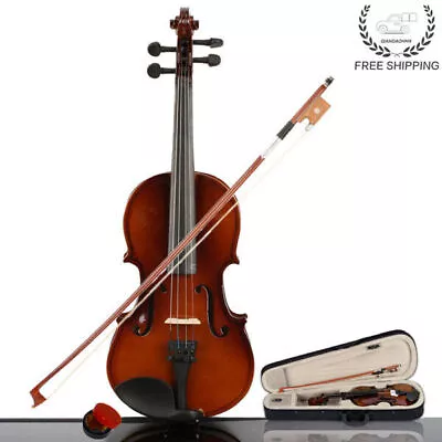 High-Grade 1/4 Acoustic Violin Case Bow Rosinfor 6-8years Old Age Natural Color • $60.19