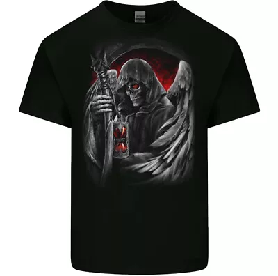 £9.50 • Buy The Grim Reaper With A Scythe T-Shirt Demon Skull Biker Gothic Heavy Metal Tee
