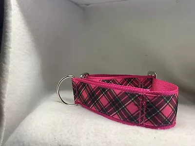 Martingale Limited Slip Collar Greyhound Collar - Pink Cross • $20