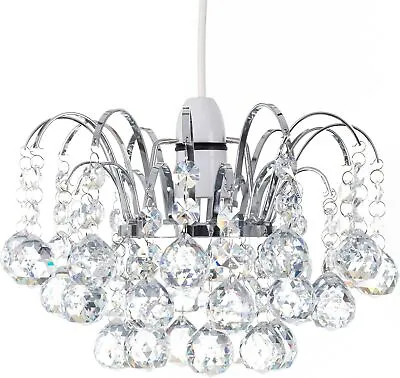 Modern Chandelier Style Ceiling Pendant Light Shade K9 Crystal Glass Shades Gift • £18.49