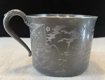 Vintage Carlton Silverplate Nursery Rhyme Baby Child Toddler Handle Mug Cup • $18