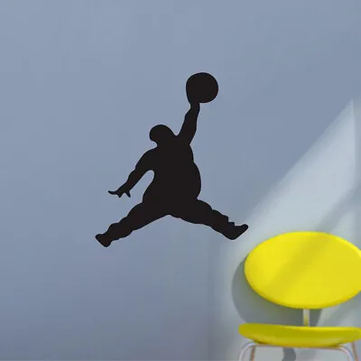 Uncle Jumpman Basketball Wall Decal Middle-aged Fat Michael Old Jordan Sticker • $17.66