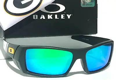 NFL Oakley Gascan GREENBAY PACKERS Mat Black POLARIZED Galaxy Jade Sunglass 9014 • $128.87