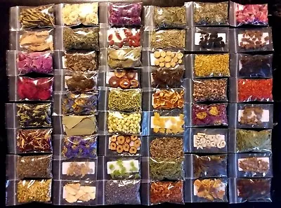 PICK 10 HERBS - Choose From 75 Dried Flowers Resins Herbs For Candles Soapmaking • $17.25