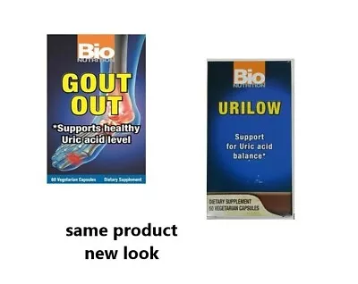 $20.69 • Buy Bio Nutrition - Gout Out Urilow - Uric Acid - Packaging May Vary - 60 Veg Caps