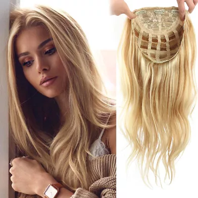 Long Thick Wavy Machine Weft  Human Hair 3/4 Half Wig  Remy Hair Cap Wig 16 -28  • £128.99