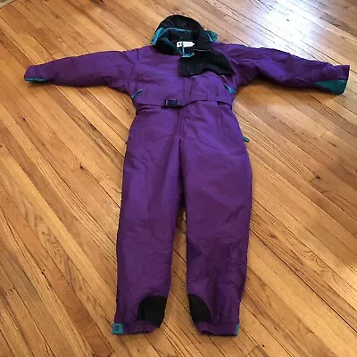 VINTAGE 90s Retro COLUMBIA Mens PURPLE XL Ski Snow Board Suit Suit 1 Large Tear • $65