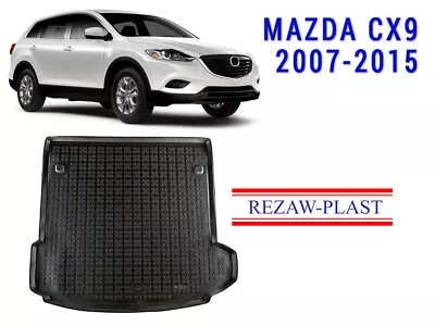 Cargo Mat For Mazda CX9 2007-2015 Rear Rubber Trunk Mat Tray Cover Molded Black • $89.99