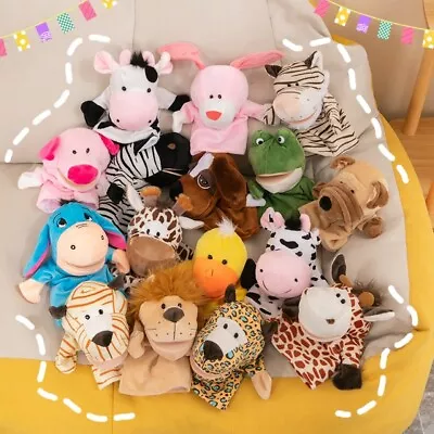 Animal Hand Glove Puppet Soft Plush Tiger Lion Puppets Kids Childrens Toy Funny • £7.91