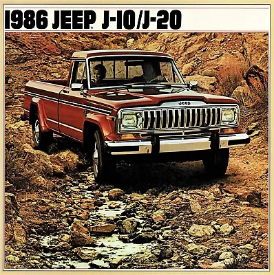 1986 Jeep J-10 & J-20 Pickup Truck Dealer Sales Brochure • $11