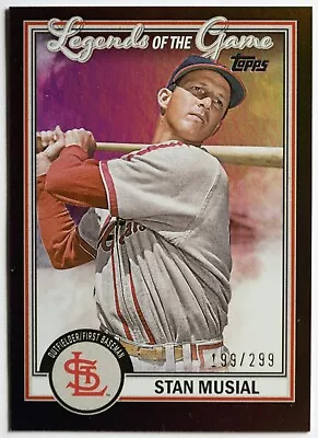 Stan Musial 2023 Topps Legends Of The Game Black Border 199/299 LG-26 • $5.95