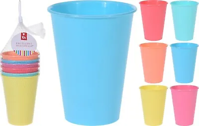 £5.95 • Buy 6 Rainbow Colours Plastic Beakers Mug School Nursery Picnic Cup Camping Reusable