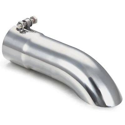 Stainless Steel Turn Down Exhaust Tip 2.5  Inlet/Outlet Angle Cut Tailpipe • $29.45