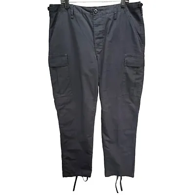 LA Police Gear Mens Ripstop Mil Spec BDU Tactical Pants Size L Navy Blue Pockets • $14.87