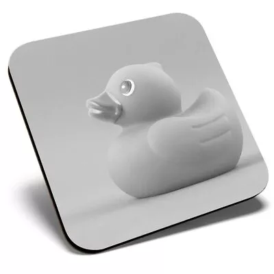 Square Single Coaster Bw - Blue Toy Duckling Bath Time Baby Boy  #37621 • £4.99