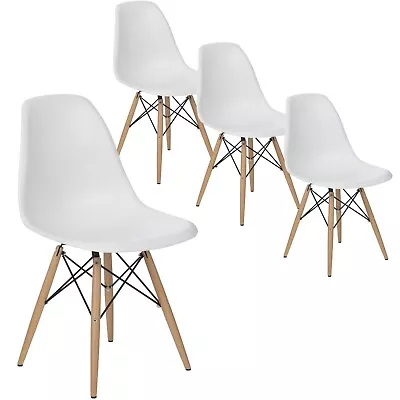 $140 • Buy Retro Replica White Dining Side Chairs (Set Of 4)