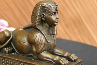 Signed Vintage Mythological Creature Sphinx Egyptian  Marble Sculpture Figurine • $359